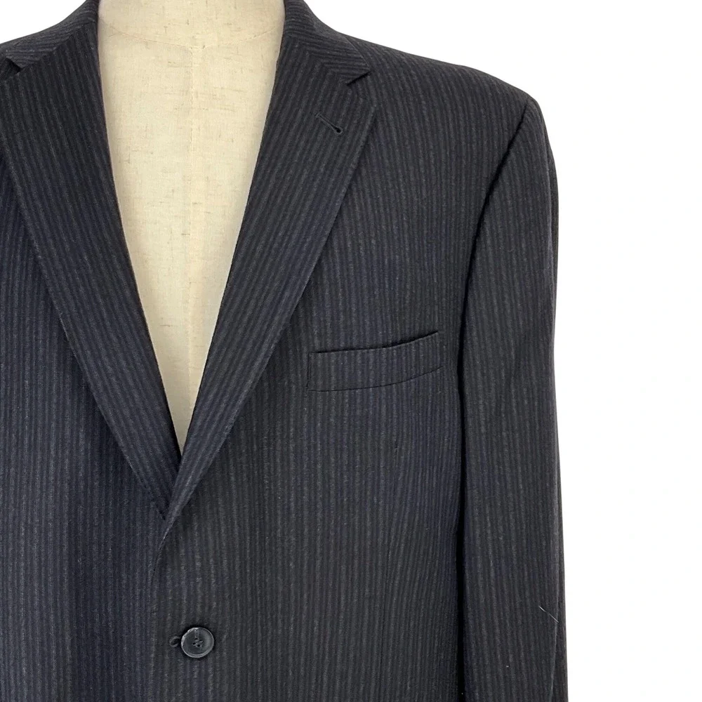 Jos. A. Bank Joseph Mens 46R Wool Suit Jacket‎ Navy Pinstripe 2 Button Blazer